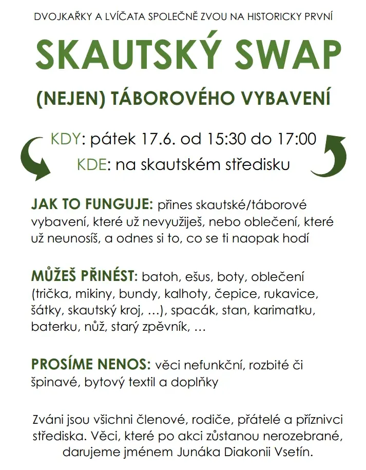 Skautský swap (letáček)